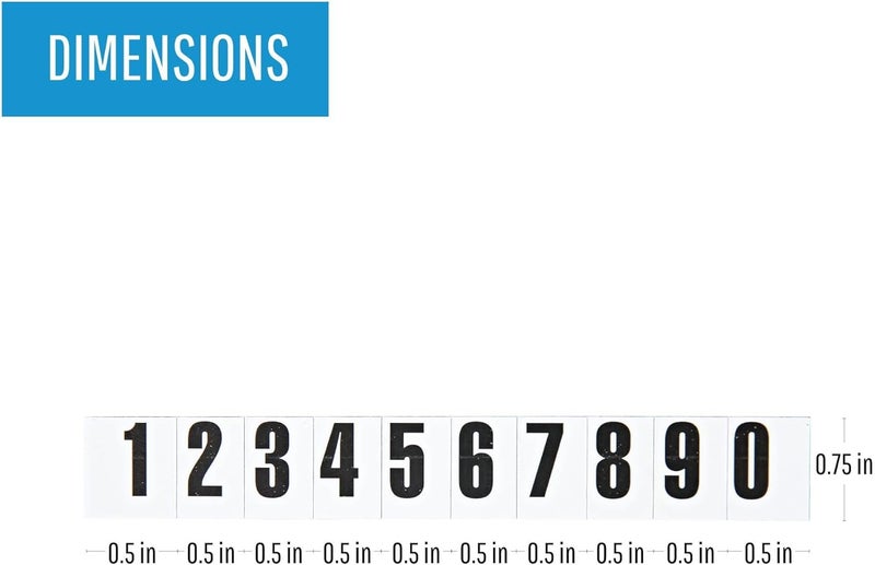 MasterVision Interchangeable Magnetic Board Accessories - Black Numbers, 0.75" Height, 110 Pack - Image 2
